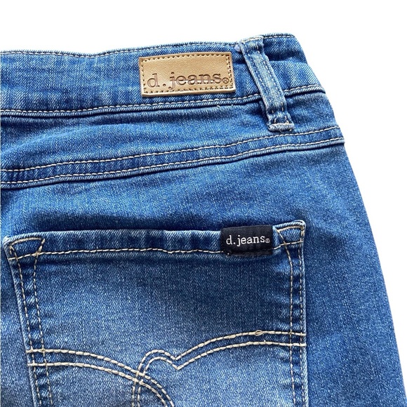 D Jeans Womens Slim Skinny Blue Stretch Dark Wash Mid Rise Denim 10 - Picture 6 of 7
